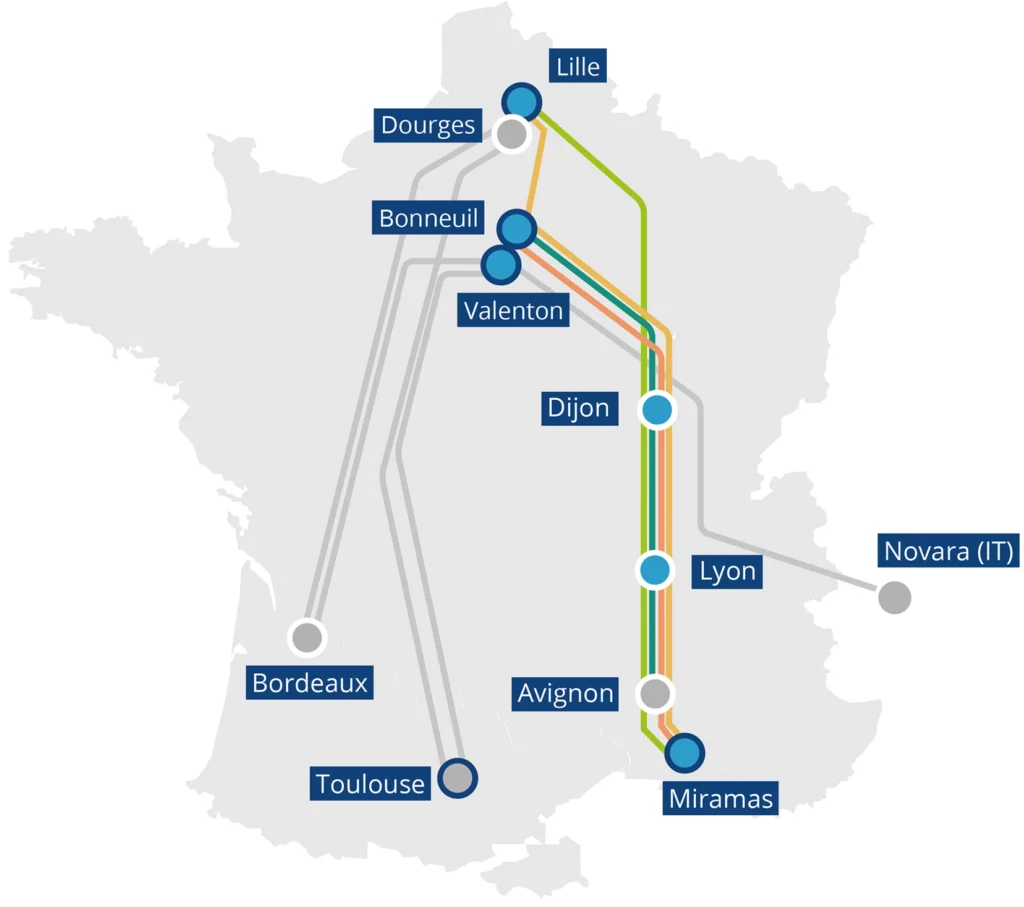 Carte Plan de transport Combirail